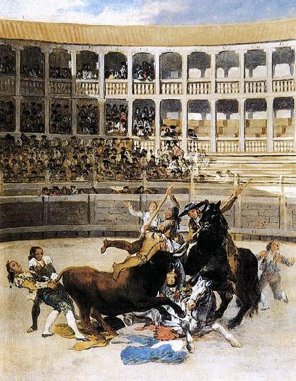 Francisco de Goya Picador Caught by the Bull oil painting image